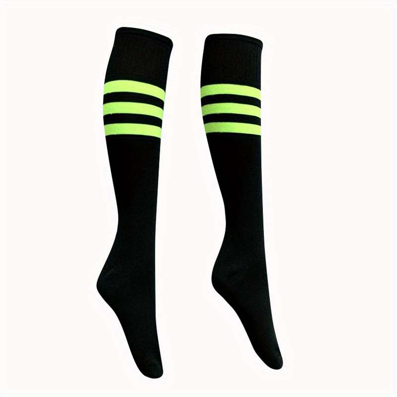 1 Pair Black Fluorescent Green Edge One Pair One Size Socks
