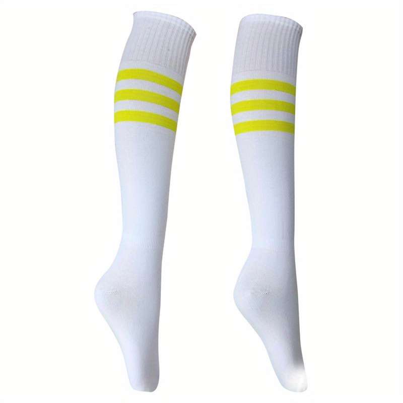 1 Pair White With Yellow Edges One Pair One Size Socks