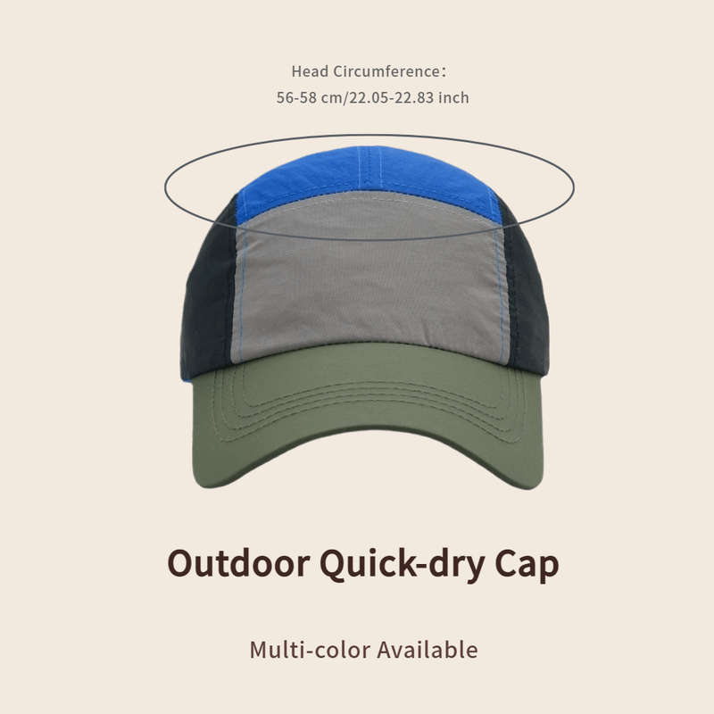 1pc Men'S Outdoor Quick-Dry Baseball Cap Lightweight Breathable Fabric Adjustable Snapback Mul