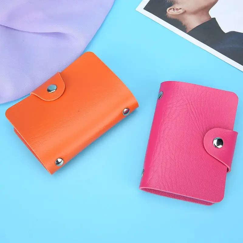 1pc Men's Leather Card Case Casual Portable Card Holder With Large Capacity Multiple Card Slots Perf