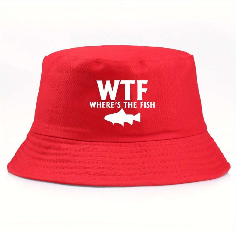 1pc WTF Unisex Bucket Hat for Women Men Cotton Summer Sun Beach Hat Denim Packable Fisherman Cap f