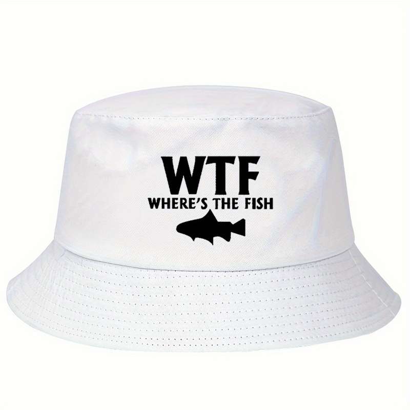 1pc WTF Unisex Bucket Hat for Women Men Cotton Summer Sun Beach Hat Denim Packable Fisherman Cap f