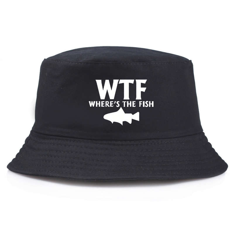 1pc WTF Unisex Bucket Hat for Women Men Cotton Summer Sun Beach Hat Denim Packable Fisherman Cap f