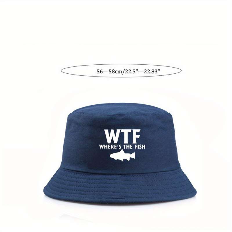 1pc WTF Unisex Bucket Hat for Women Men Cotton Summer Sun Beach Hat Denim Packable Fisherman Cap f