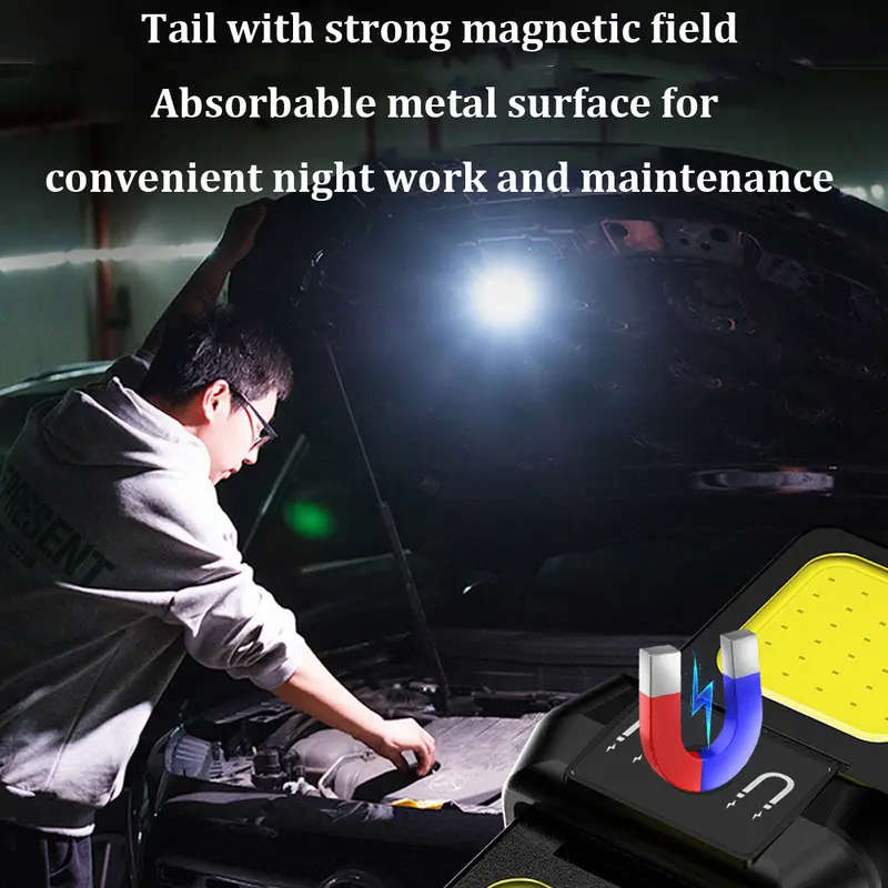 1pc LED Keychain Flashlight USB Rechargeable Multifunctional Portable Torch