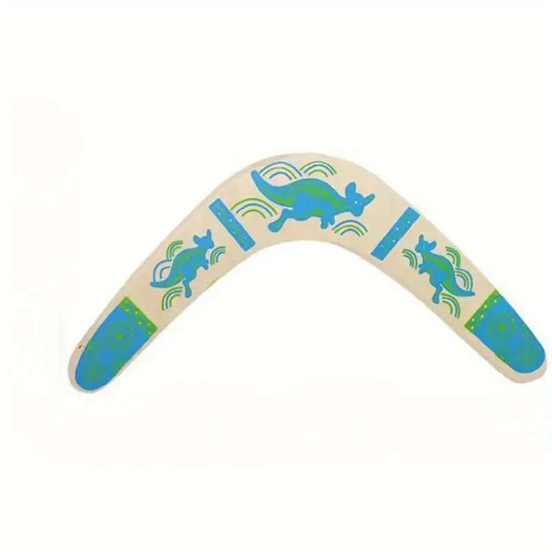 1pc Beginner-Friendly Wooden Boomerang Light Brown Perfect for Outdoor Sports Flying Fun Color sent