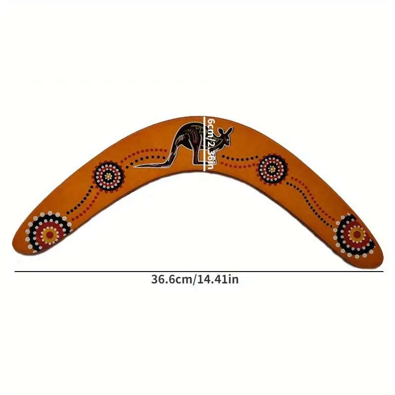 1pc Beginner-Friendly Wooden Boomerang Light Brown Perfect for Outdoor Sports Flying Fun Color sent