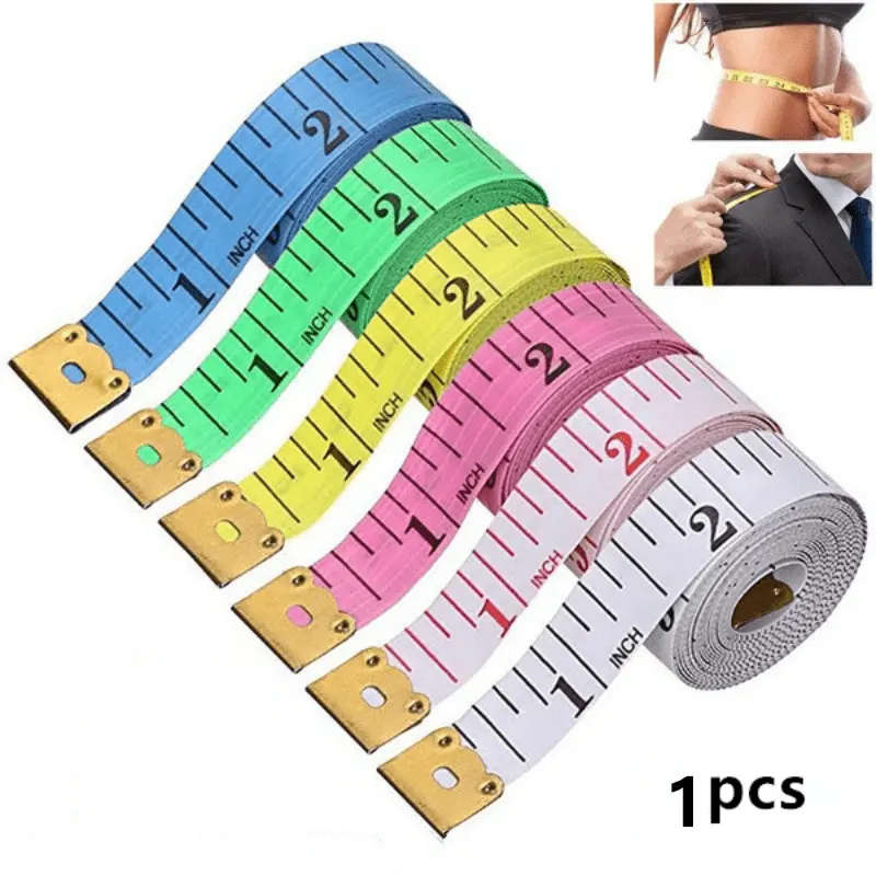 1pc Flexible Body Measuring Tape Dual-Sided Sewing Tailoring Tool 150cm 60in Soft Contour-Fitting Ea