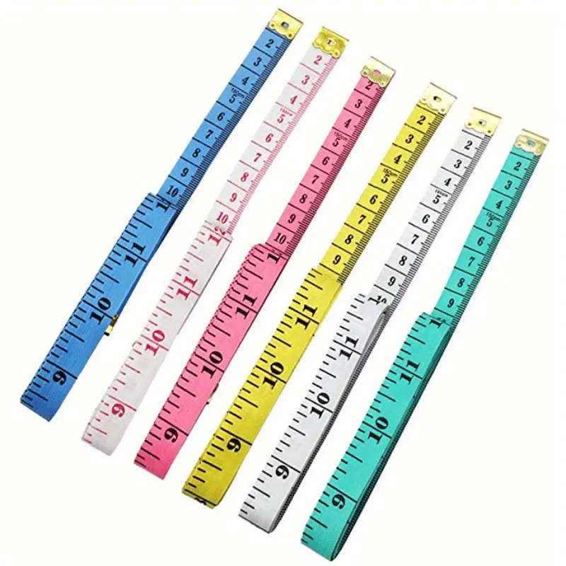1pc Flexible Body Measuring Tape Dual-Sided Sewing Tailoring Tool 150cm 60in Soft Contour-Fitting Ea