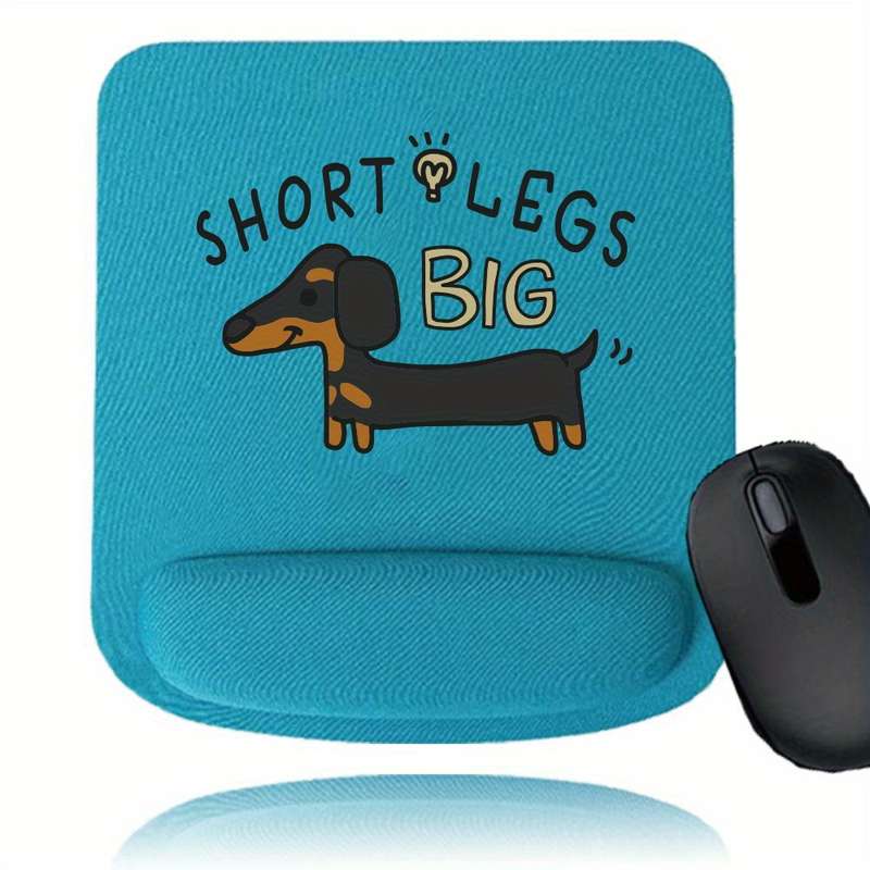 1pc Ergonomic Dachshund Themed Mouse Pad Wrist Support PVC Memory Foam Rest Non-Slip B
