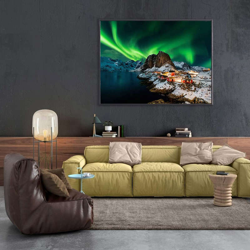 1000pcs Jigsaw Puzzle for Adults Northern Lights in Norway Scene Challenging Game