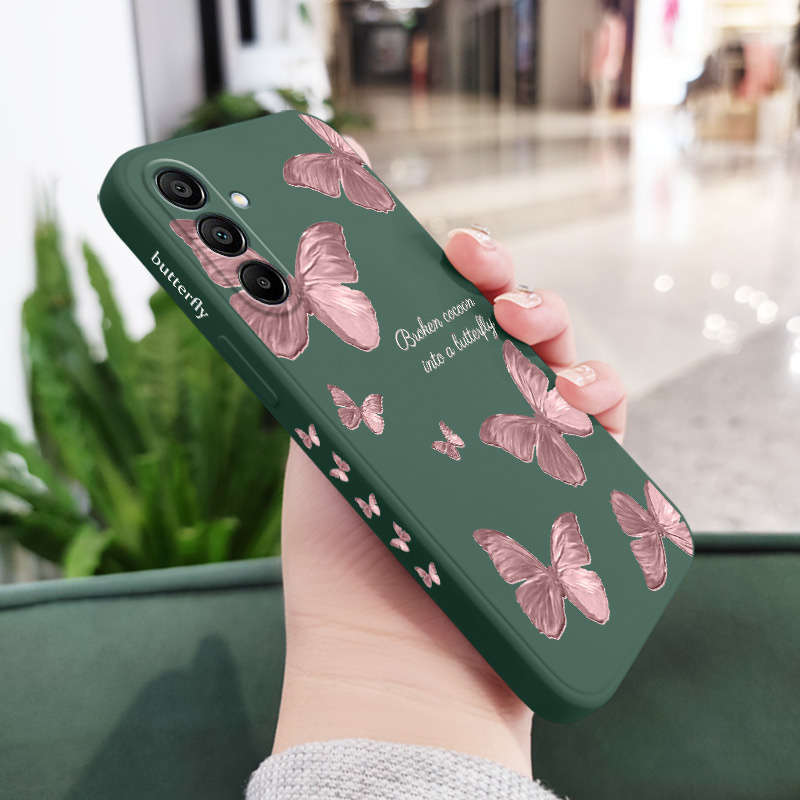 1pc Dark Green For Samsung Galaxy A15 Phone Cases