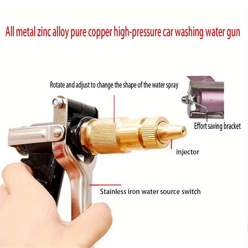 1Pc Variant1 Portable High Pressure Water Gun Hose Nozzle