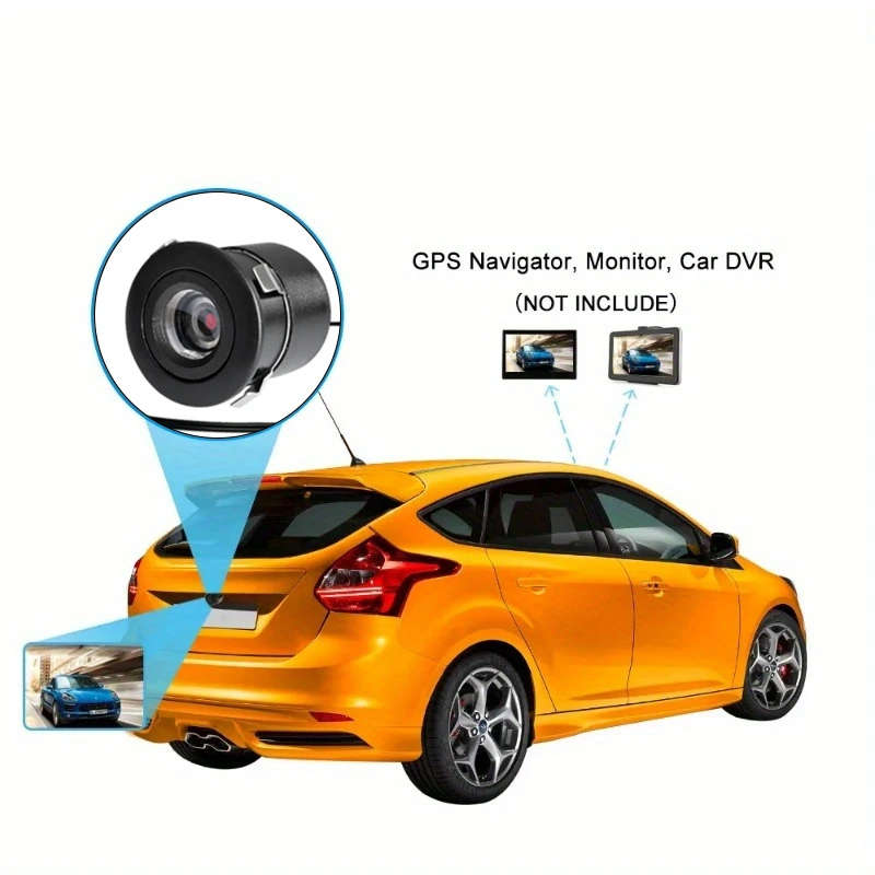 1pc HD Night Vision Wide Angle Punch Hole Backup Camera Auto RV Reversing Rear View Camera for Parki