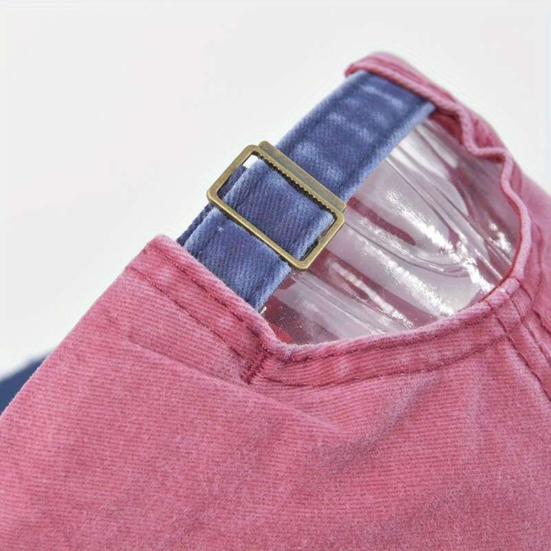 1pc Vintage Star Print Baseball Cap Washed Shabby Look Color Blocking Snapback Sun Hat for Men
