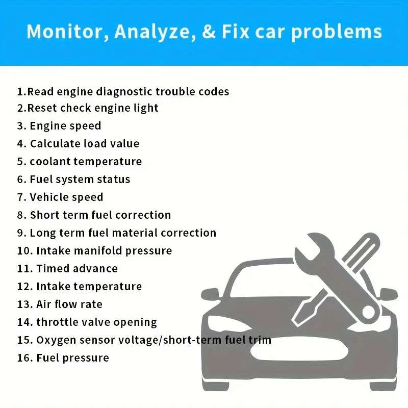 wireless obd2 scanner   interface car diagnostic code reader real time vehicle data vin auto read check engine light clear supports obdii protocols no battery needed details 4