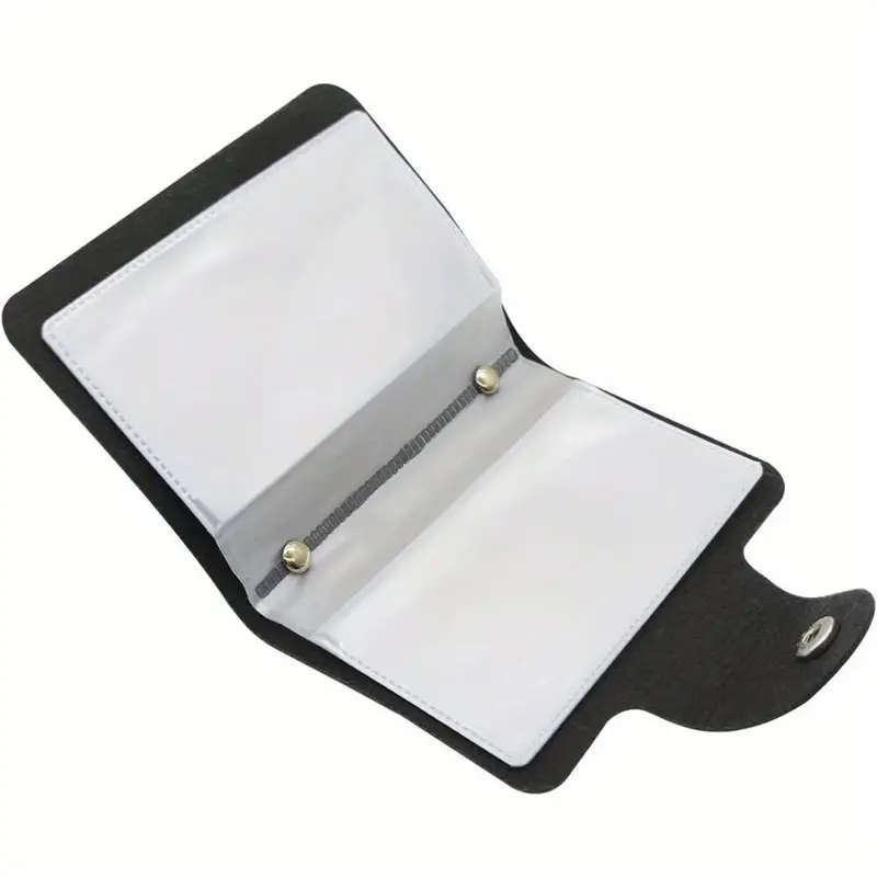 1pc Stylish Black Wallet Featuring 24 Card Compartments a Compact Holder for Business Cards And a Po