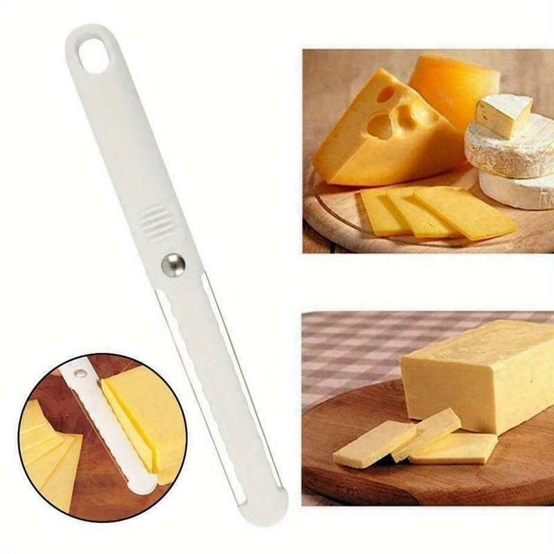 1pc Manual Plastic Cheese Slicer Knife Non-Electric Butter Cutter Cheese Spreaders Safe Con