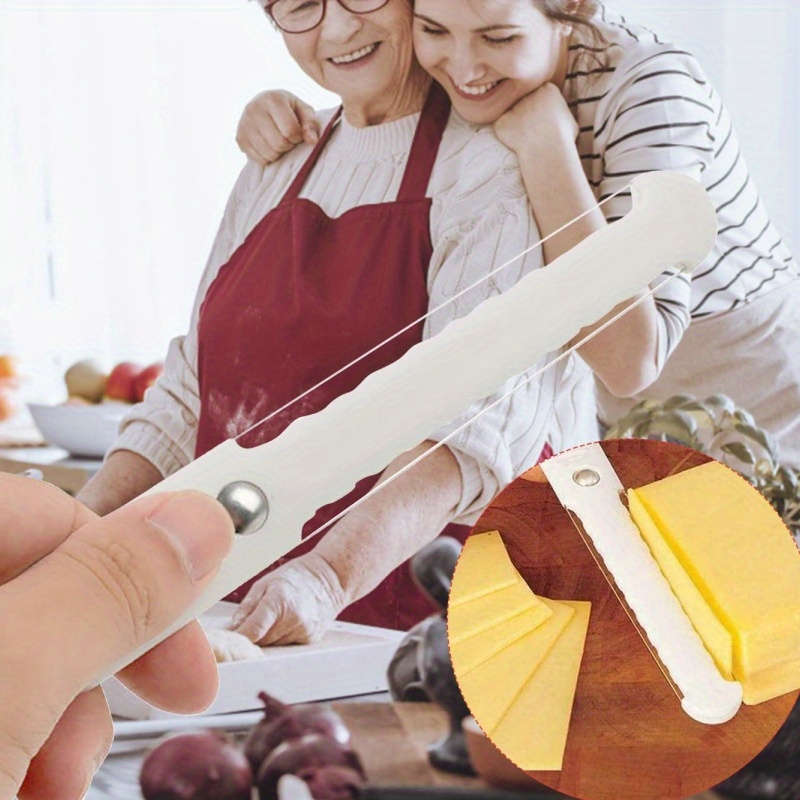 1pc Manual Plastic Cheese Slicer Knife Non-Electric Butter Cutter Cheese Spreaders Safe Con