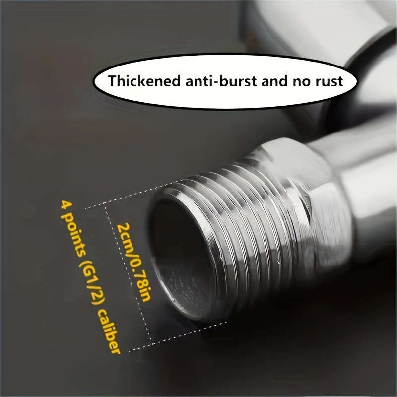 1pc Stainless Steel Dual-Use Faucet for Washing Machine Outdoor Use One in Two Out Water Flow