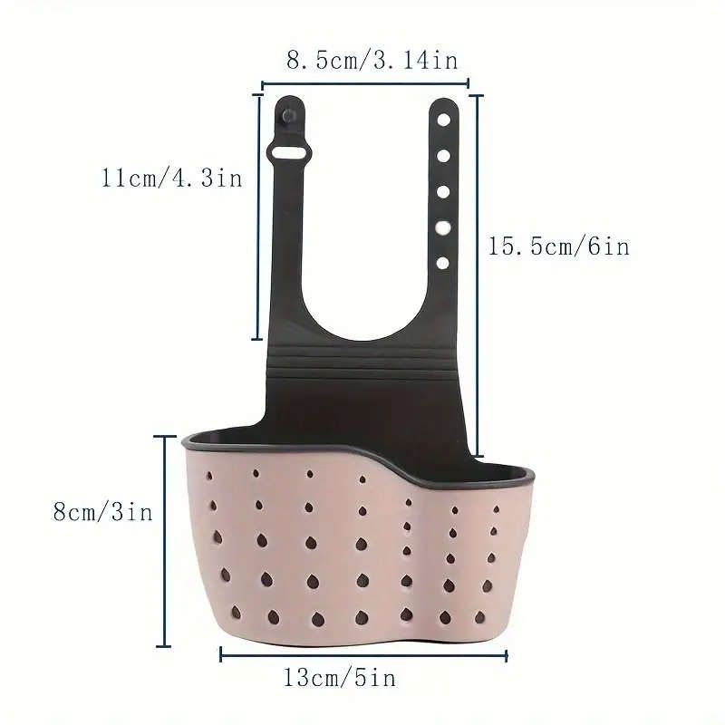 1pc Plastic Sink Caddy Sponge Holder Multifunctional Draining Organizer for Kitchen Accessories with