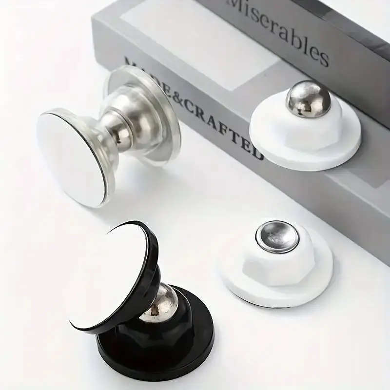1pc Magnetic Door Stop Strong Metal Construction Floor Wall Mountable with Strong Magnet Grip No-Dri