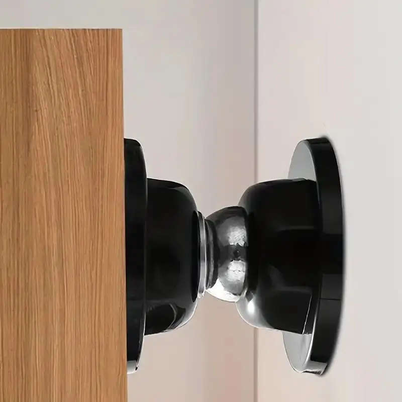 1pc Magnetic Door Stop Strong Metal Construction Floor Wall Mountable with Strong Magnet Grip No-Dri