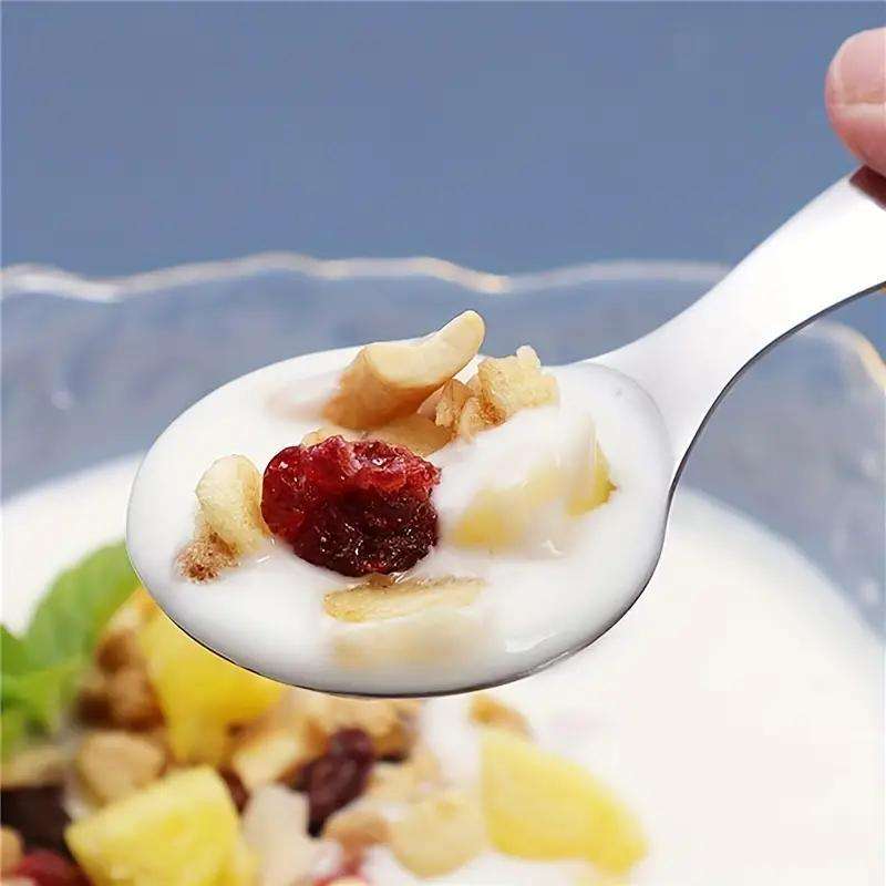 6pcs Stainless Steel Mini Spoons 3.5  Short Handle for Coffee Tea Desserts More Durable