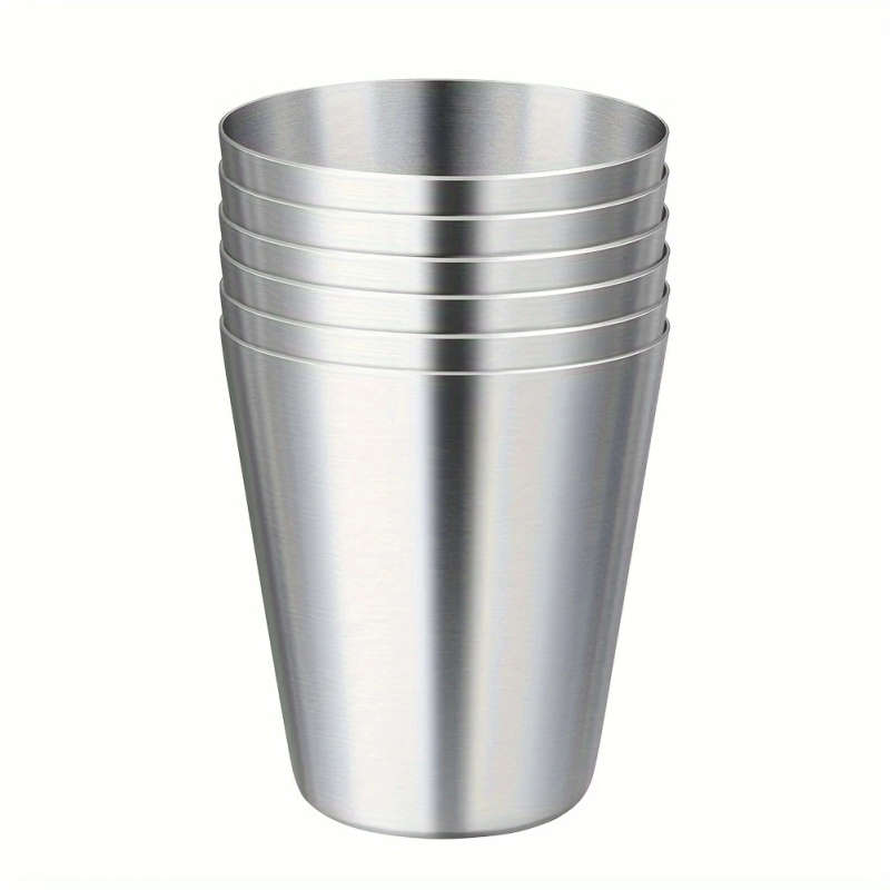 5pcs Stainless Steel Cup Set Sleek Durable 1.01oz Ideal for Outdoor Parties Picnics Travel Includes