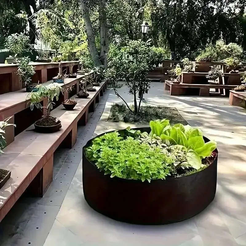 Planting Bag Thick Fabric Round Raised Garden Bed Planter
