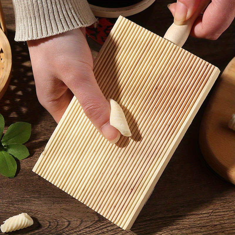 1pc Wooden Garganelli Board for Gnocchi Macaroni Mini Kitchen Cooking Tool Food Contact Safe D