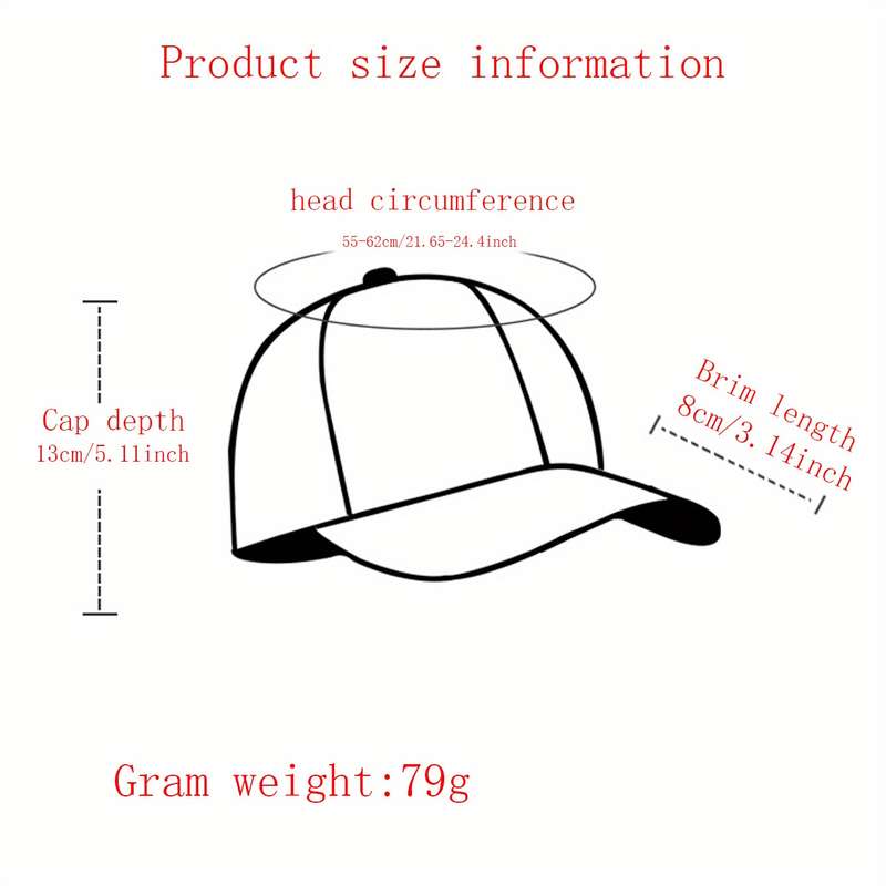 1pc Urban Style Embroidered Adjustable Baseball Cap with Sun Protection Unisex Casual Streetwear P