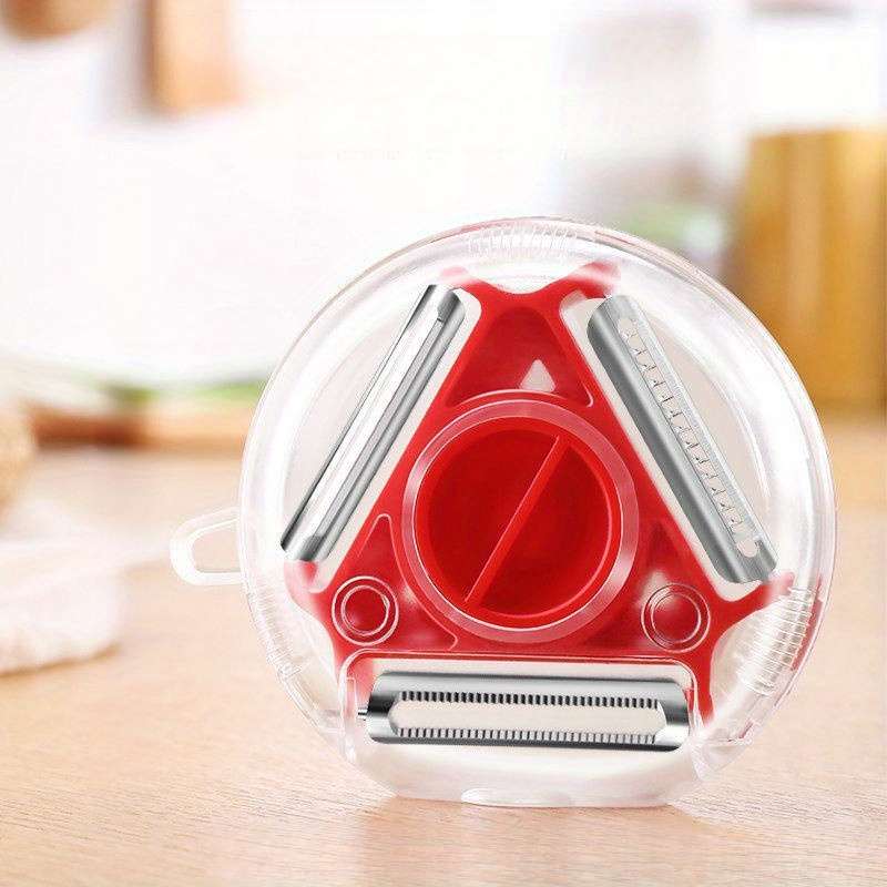 1pc Three-in-One Peeler Kitchen Household Multi-Functional Scraping Potato Grater Chopper Parer Sil