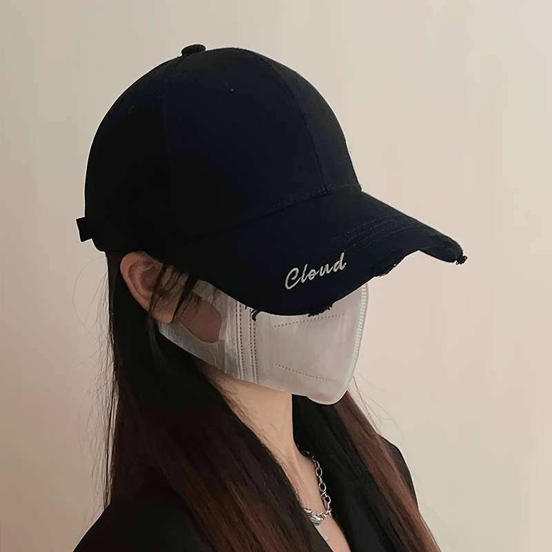 1pc Urban Style Embroidered Adjustable Baseball Cap with Sun Protection Unisex Casual Streetwear P