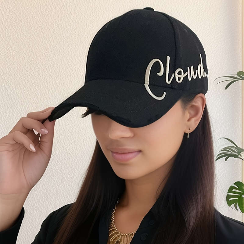 1pc Urban Style Embroidered Adjustable Baseball Cap with Sun Protection Unisex Casual Streetwear P