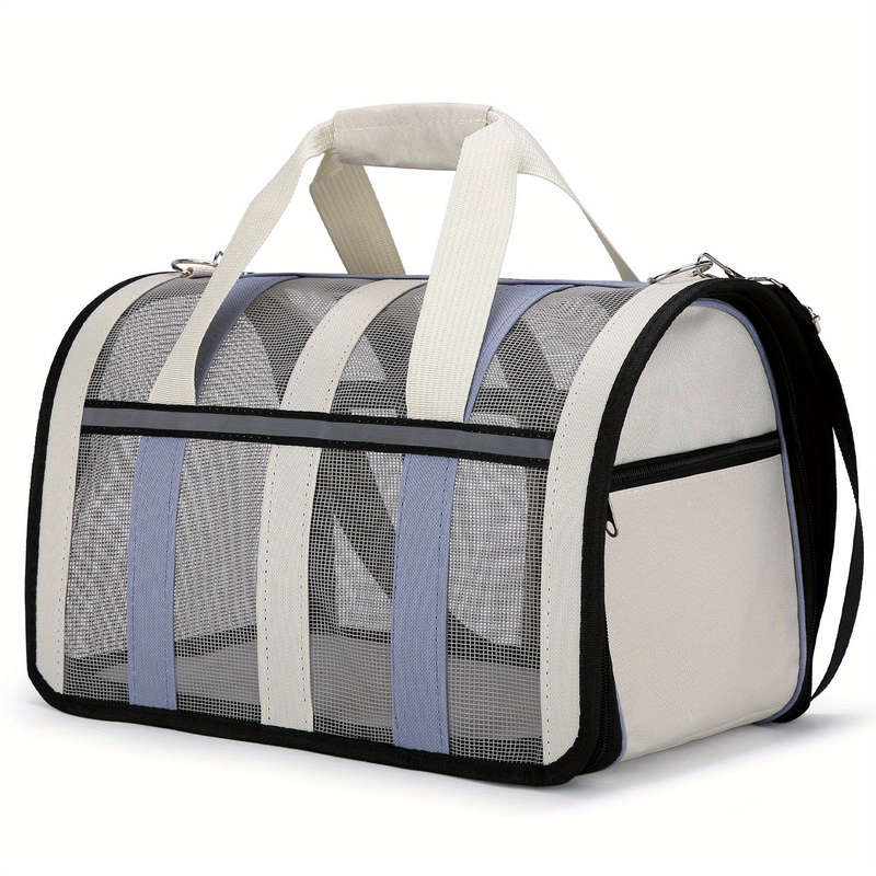 1pc Blue With Whitesize Small 34*24*24cm 0.67kg Pet Bag