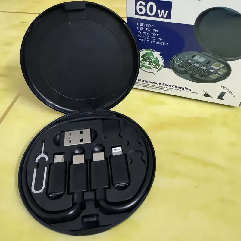 5 in 1 60W USB C To USB C Cable For All Smart Phone Fast Charging Cable Adapter Kit OTG Converter