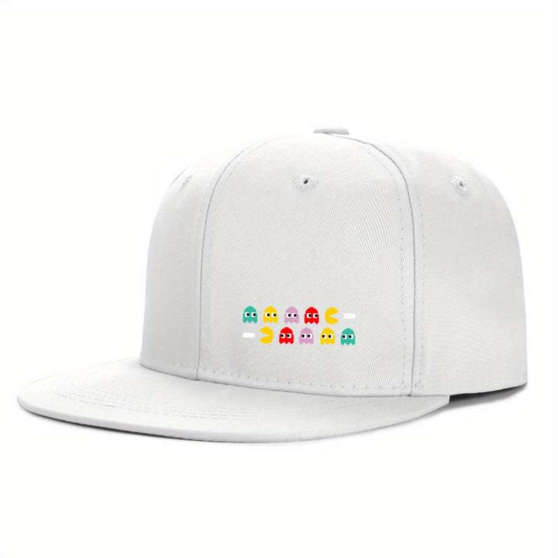 1pc Street Style Adjustable Snapback Cap with Colorful Smiling Face Design C Sun Safeguard Polyest
