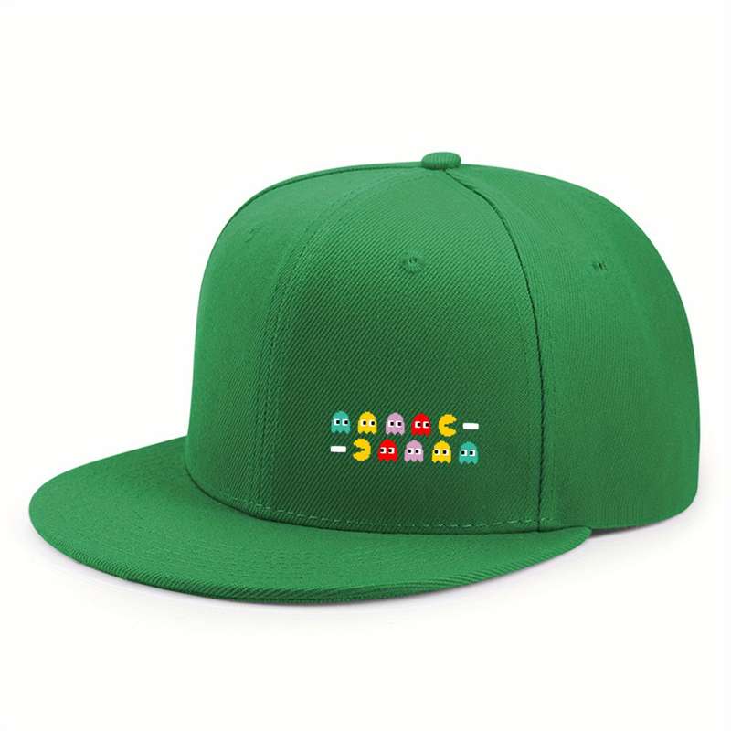 1pc Street Style Adjustable Snapback Cap with Colorful Smiling Face Design C Sun Safeguard Polyest