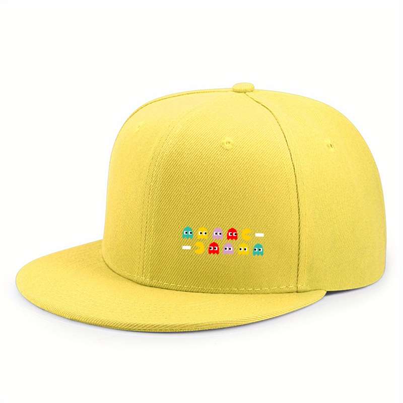 1pc Street Style Adjustable Snapback Cap with Colorful Smiling Face Design C Sun Safeguard Polyest