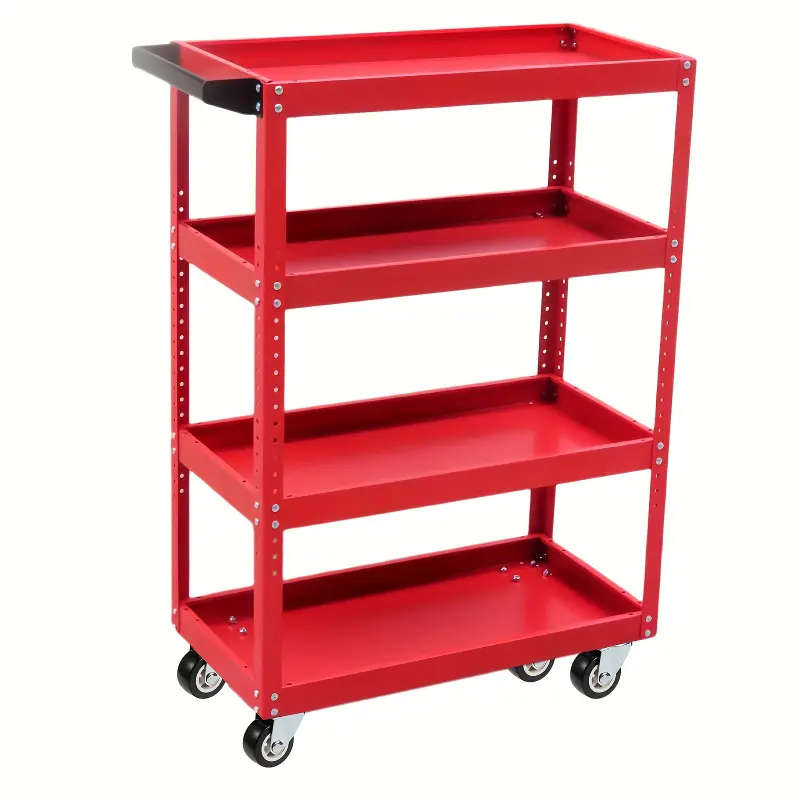 4-Pack Plate Casters Heavy Duty Steel Swivel Casters with Locking Brakes Secure Mobility for Compute