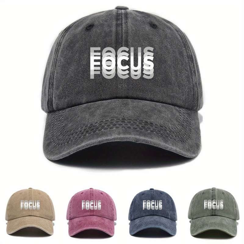1pc Urban Style Vintage Casual Baseball Cap Adjustable Fit Sun Protection Polyester Essential
