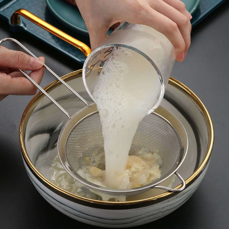 3pcs Stainless Steel Fine Mesh Strainers with Metal Handles Multi-Size Flour Sifters Oil Fi