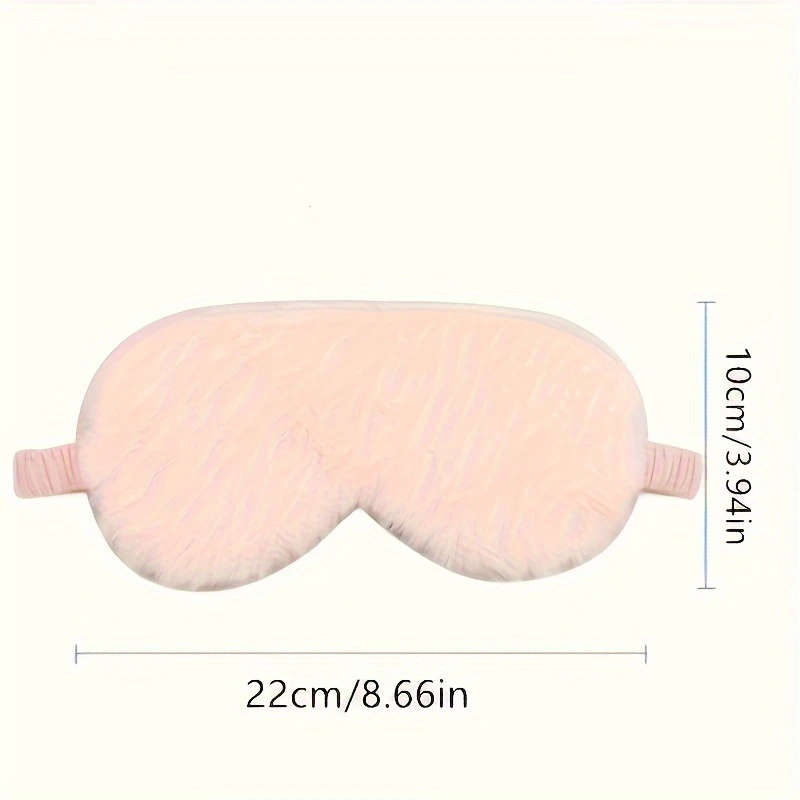 1pc Soft Cozy Plush Blackout Eye Mask Breathable Comfortable Sleep Blindfold for Travel Naps