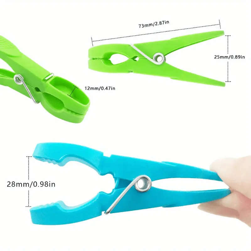 24pcs pack Heavy Duty Colorful Plastic Clothespins with Springs Set of Air-Drying Laundry Clothes