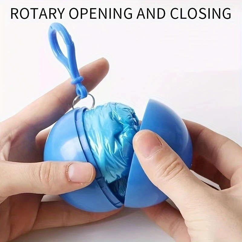1pc Compact Disposable Waterproof Raincoat Keychain Lightweight Easy to Carry Ideal for Hiking Trave