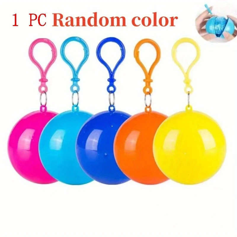 1pc Compact Disposable Waterproof Raincoat Keychain Lightweight Easy to Carry Ideal for Hiking Trave