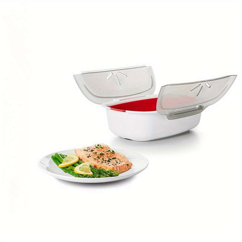 1pc Versatile Microwave Steamer for Vegetables Fish and Meat Easy-to-Use Kitchen Gadget