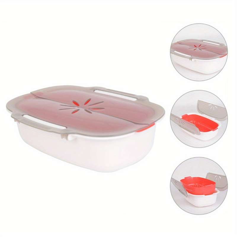 1pc Versatile Microwave Steamer for Vegetables Fish and Meat Easy-to-Use Kitchen Gadget