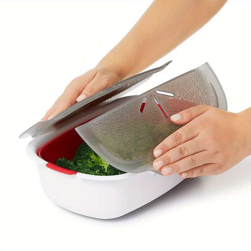 1pc Versatile Microwave Steamer for Vegetables Fish and Meat Easy-to-Use Kitchen Gadget